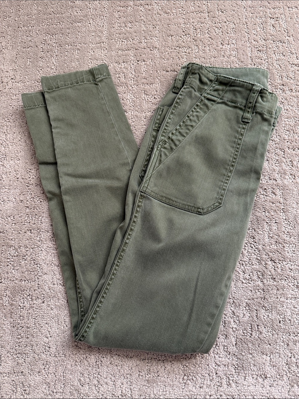 J.CREW Women's Olive Green High-Rise Utility Pants | Size 24